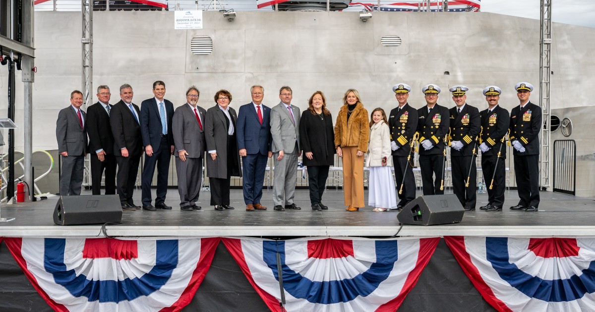 Austal USA celebrates christening of the future USS Augusta (LCS 34